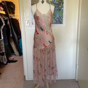 Vintage Victoria's Secret Silk and Sheer Night Gown Medium
